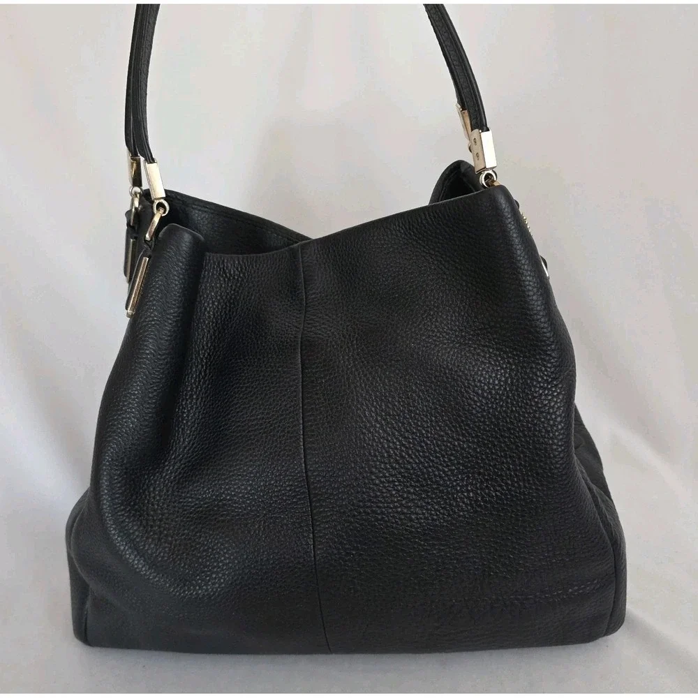 Coach Phoebe Madison Boho Leather Shoulder Bag Hobo Dark Midnight Navy F34495